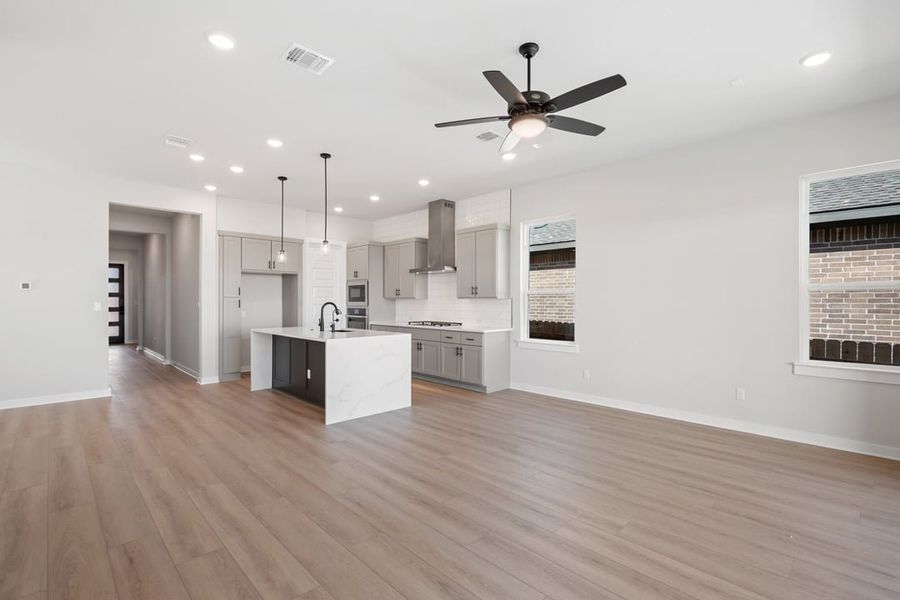 Spacious, unfurnished interior of a new home in Arbor Collection at Lariat, Liberty Hill (Image 15). Spacious, unfurnished interior of a new home in Arbor Collection at Lariat, Liberty Hill (Image 15).