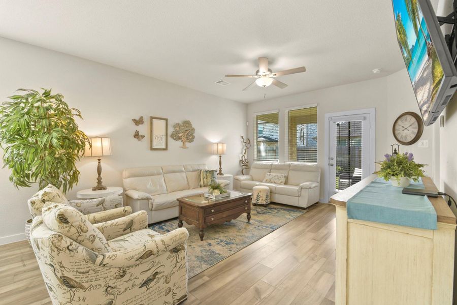 Furnished interior view inside a new home in Harper's Preserve - Traditional Series, Conroe (Image 13).