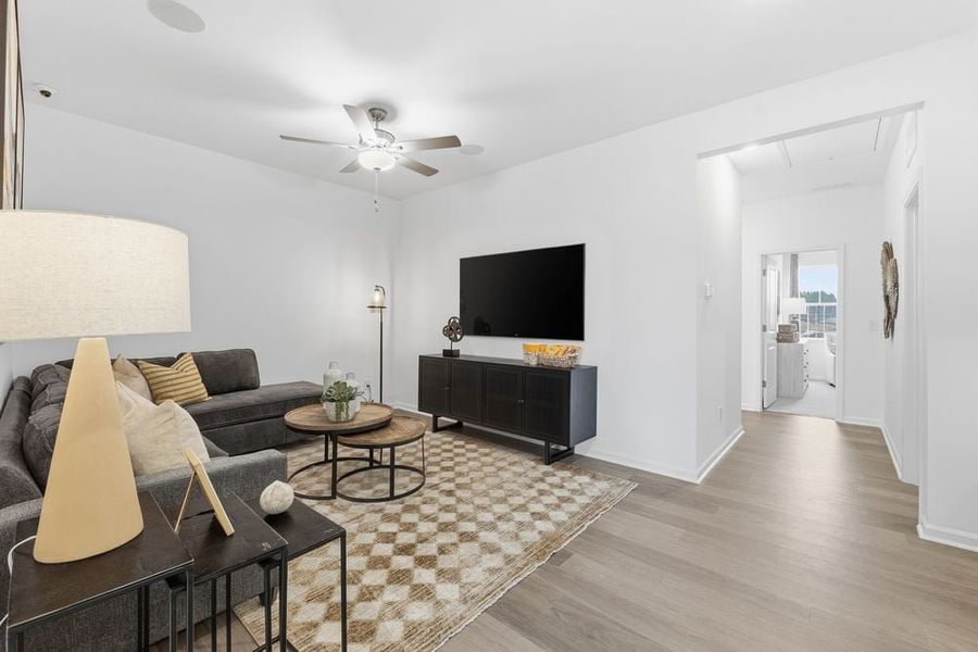 Furnished interior view inside a new home in Terraces at the Exchange, Indian Land (Image 17). Furnished interior view inside a new home in Terraces at the Exchange, Indian Land (Image 17).