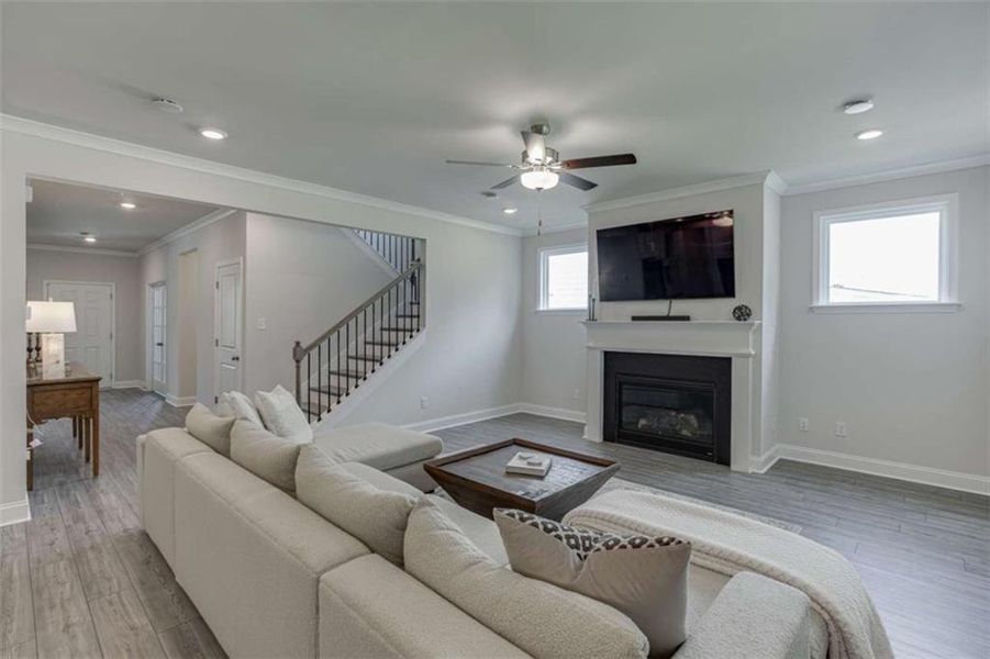 Furnished interior view inside a new home in Overlook at Lanier, Buford (Image 9).