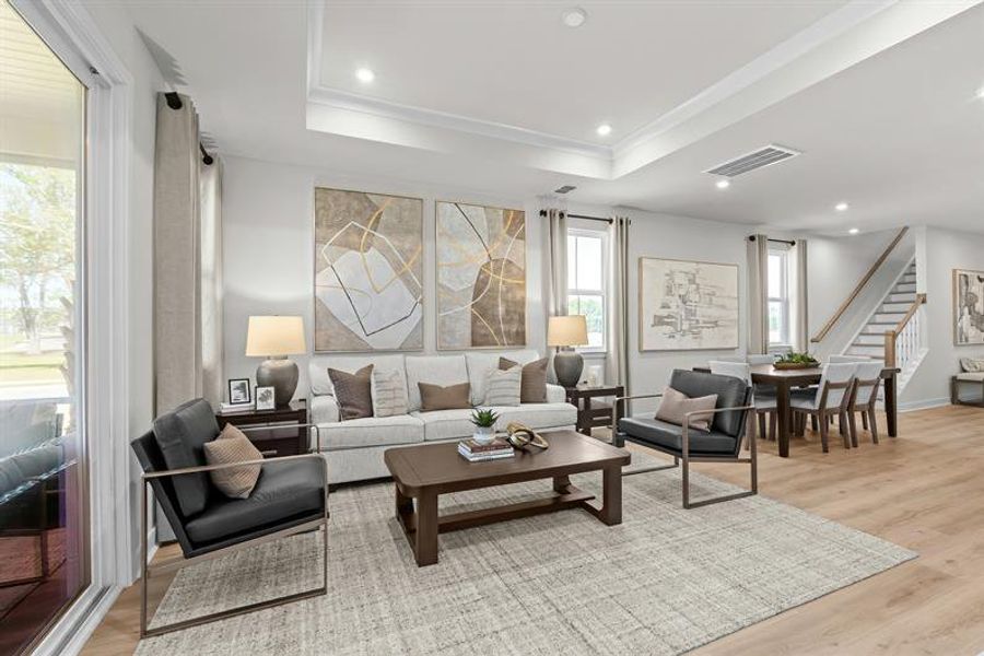 Representative furnished interior of a home built from the Silverleaf on the Waterway by Ryan Homes in Grande Dunes North Village, Longs (Image 13). Representative furnished interior of a home built from the Silverleaf on the Waterway by Ryan Homes in Grande Dunes North Village, Longs (Image 13).