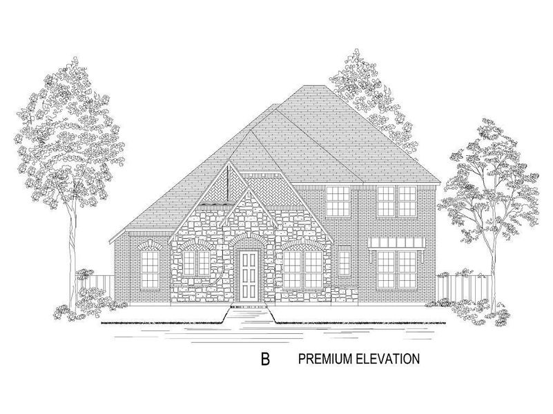 Representative exterior photo of a completed home built from the York R (Two Story) by First Texas Homes in Summit Parks, DeSoto, TX (Image 2).