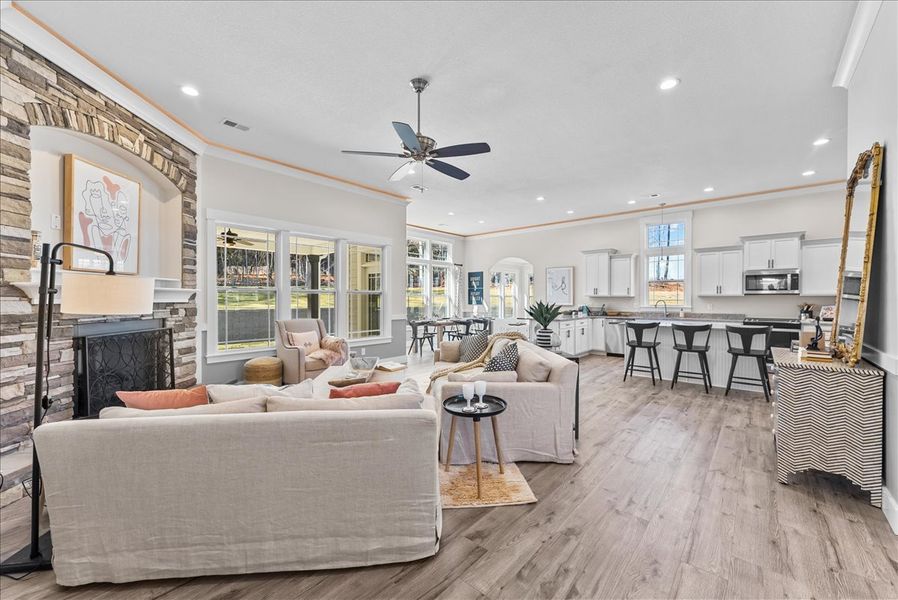 Representative furnished interior of a home built from the Drayton Elite by Enchanted Homes in Smokey Hills, Campobello (Image 11).