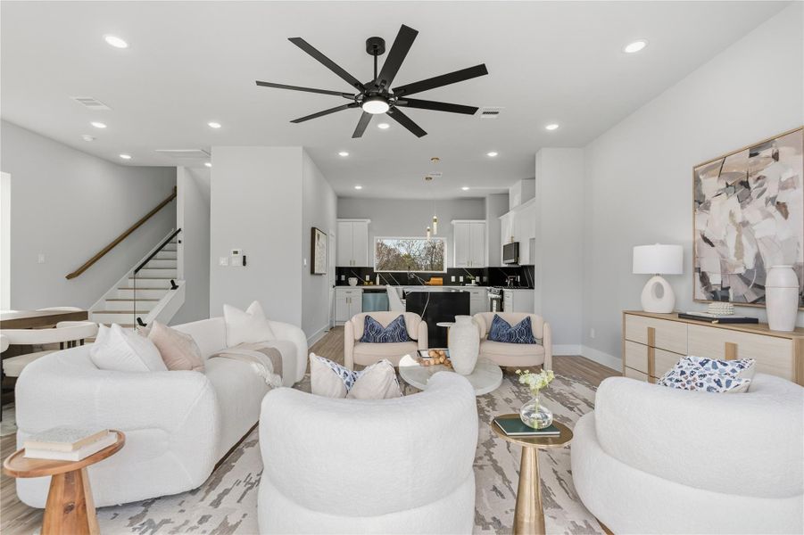 Furnished interior view inside a new home in , Houston (Image 10).