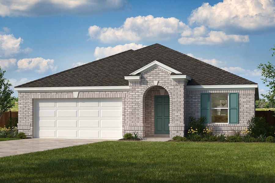 Representative exterior photo of a completed home built from the Plan 2088 by KB Home in Cottonwood Creek, Seagoville, TX (Image 5).