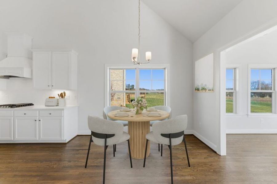 Representative furnished interior of a home built from the Hampton by Keystone Homes NC in Preserve at Carriage Cove, Oak Ridge (Image 10).