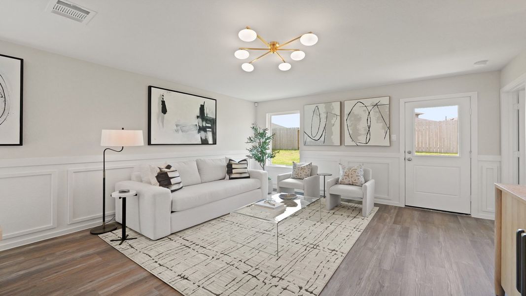 Furnished interior view inside a new home in Silverthorne, Conroe (Image 13).