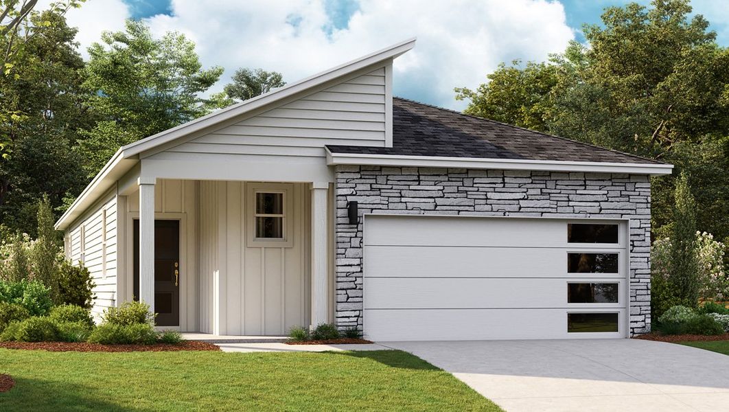 Front exterior of a new home in Nexus South, Gallatin, TN, highlighting curb appeal (Image 21).