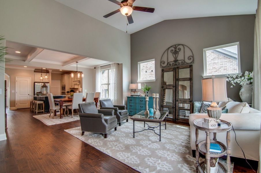 Representative furnished interior of a home built from the Oxford by Celebration Homes in Harvest Point, Spring Hill (Image 10). Representative furnished interior of a home built from the Oxford by Celebration Homes in Harvest Point, Spring Hill (Image 10).