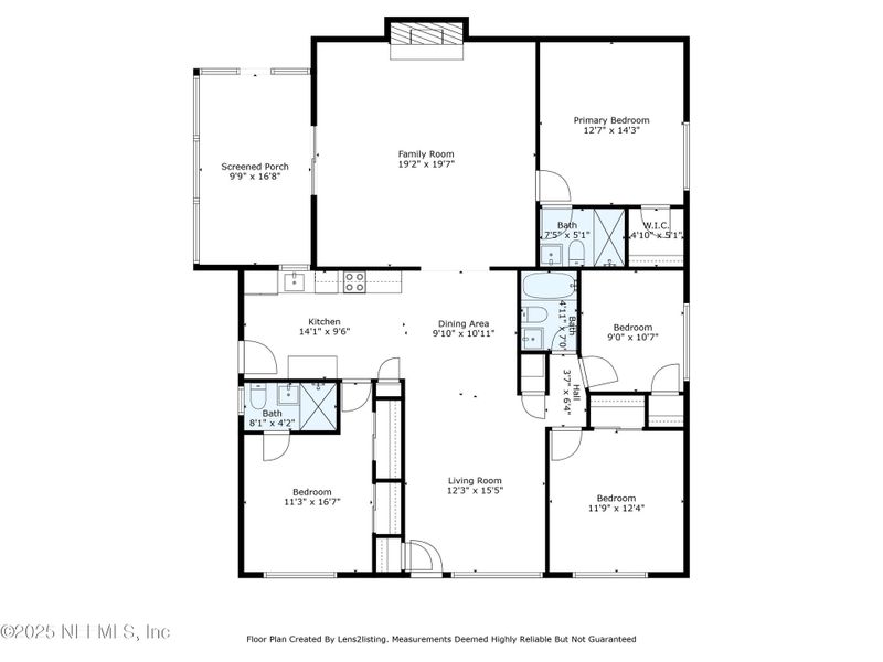 2D floor plan layout of this home in , Jacksonville, FL (Image 2).
