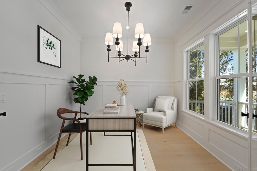 Furnished interior view inside a new home in , Charleston (Image 7).