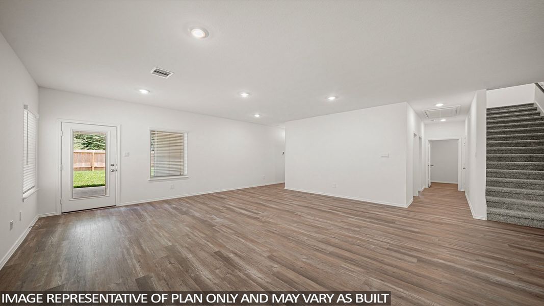 Representative unfurnished interior of a home built from the Quincy by D.R. Horton in Grand Pines, Magnolia (Image 16). Representative unfurnished interior of a home built from the Quincy by D.R. Horton in Grand Pines, Magnolia (Image 16).