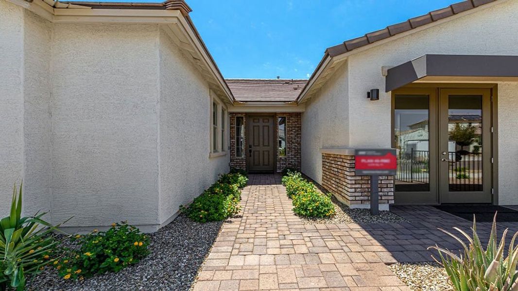 Representative exterior details of a home built from the 45RM2 by Taylor Morrison in Almeria at Rancho Mercado, Surprise (Image 3). Representative exterior details of a home built from the 45RM2 by Taylor Morrison in Almeria at Rancho Mercado, Surprise (Image 3).