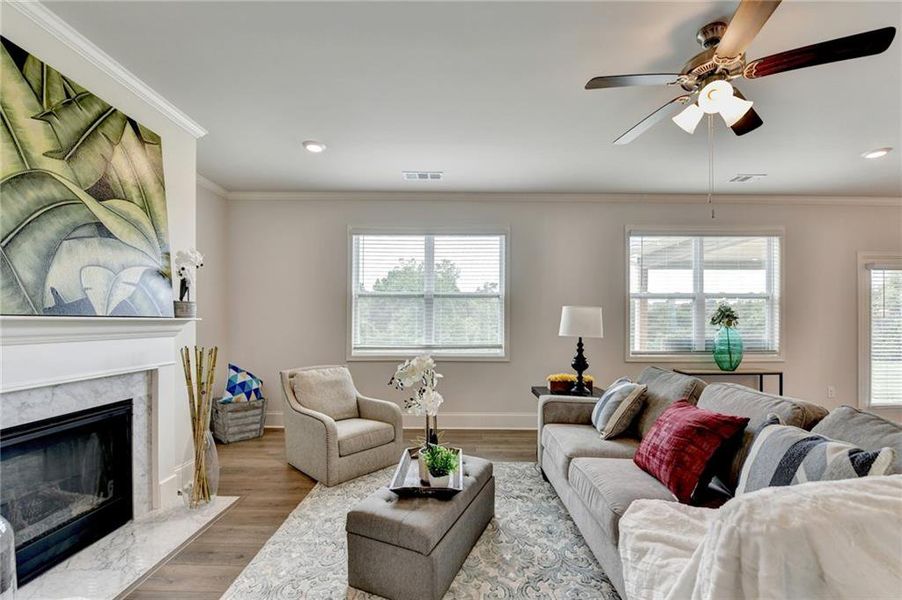 Furnished interior view inside a new home in , Cumming (Image 12).