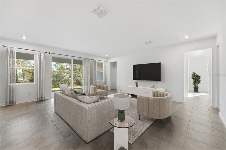 Furnished interior view inside a new home in Rainwood, Groveland (Image 3). Furnished interior view inside a new home in Rainwood, Groveland (Image 3).