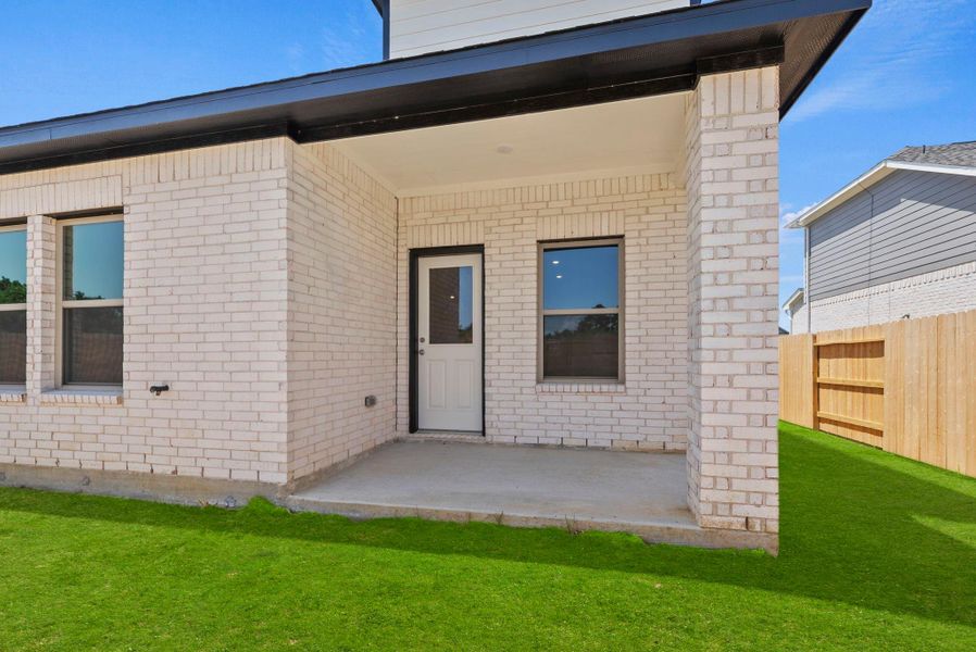 Exterior details and patio area of a home in Windcress, Cove (Image 23). Exterior details and patio area of a home in Windcress, Cove (Image 23).