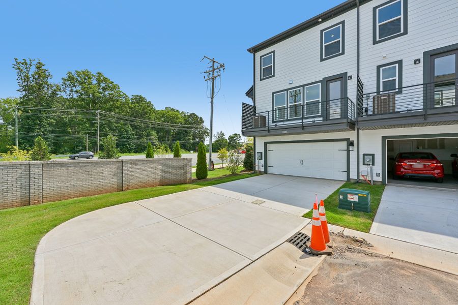 Exterior details and patio area of a home in Senata at Research Park, Charlotte (Image 22). Exterior details and patio area of a home in Senata at Research Park, Charlotte (Image 22).