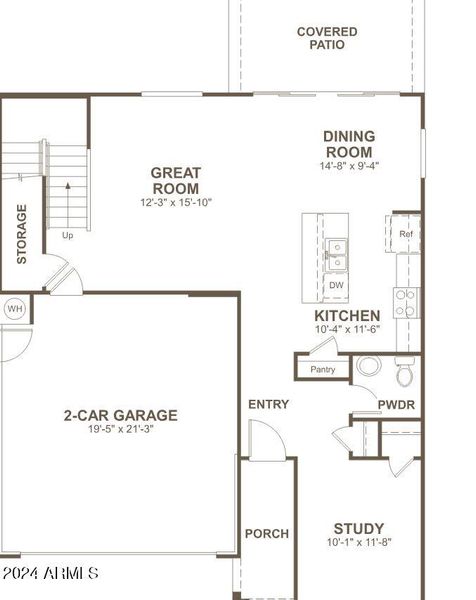 Citrine Floorplan 3 bedroom and 2.5 bath