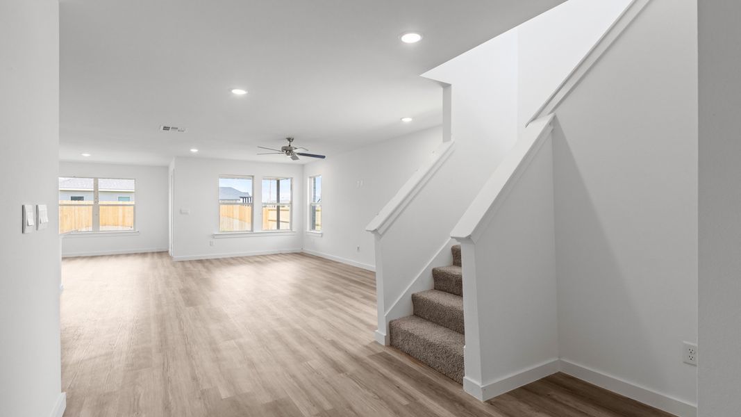 Representative unfurnished interior of a home built from the The Nolan by D.R. Horton in Overlook West, Wolfforth (Image 14). Representative unfurnished interior of a home built from the The Nolan by D.R. Horton in Overlook West, Wolfforth (Image 14).
