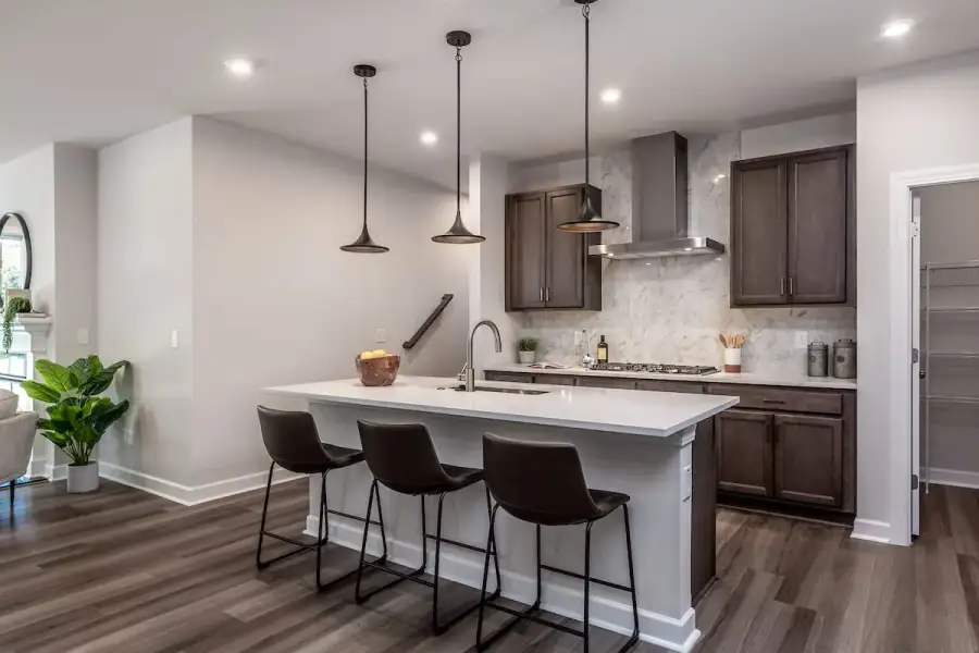 Furnished interior view inside a new home in The Townes at Willow Park, Cary (Image 8).