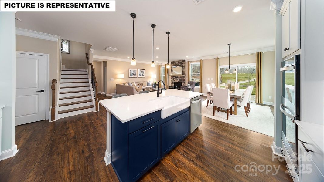 Furnished interior view inside a new home in Falls Cove, Troutman (Image 34).