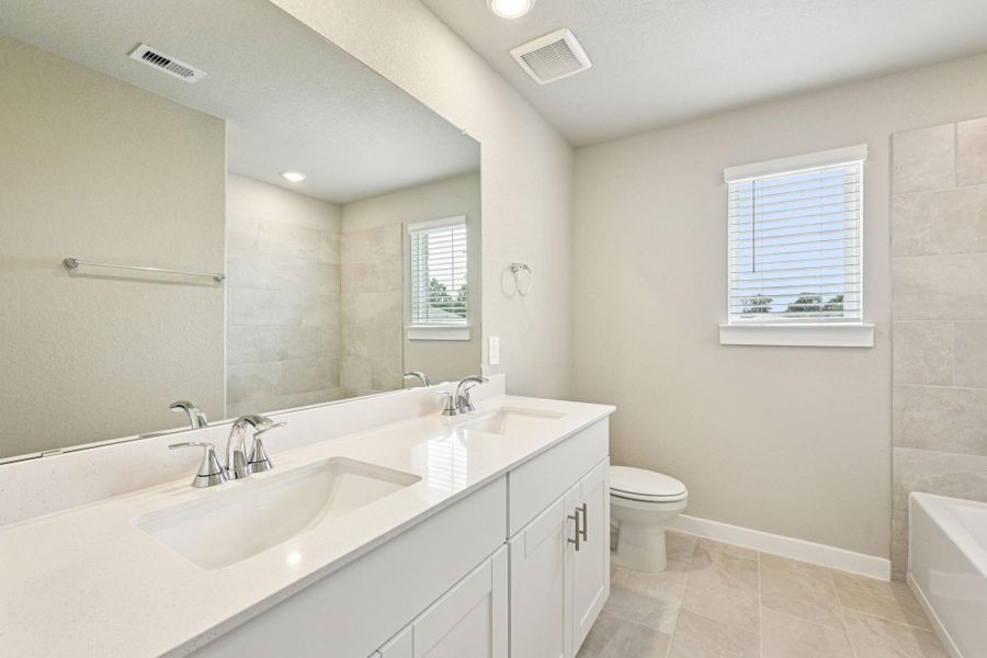 Photo is not of the actual home, but is an inspirational photo of builder’s model home and may depict options, furnishings, and/or decorator features that are not included