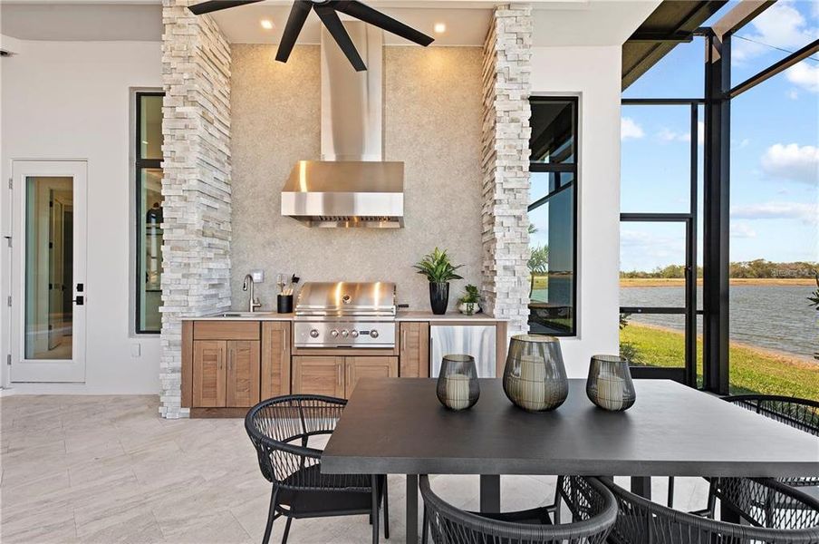 Exterior details and patio area of a home in Shellstone at Waterside, Sarasota (Image 23).
