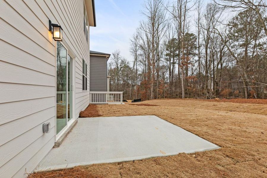 Exterior details and patio area of a home in Belleview Manor, Fairburn (Image 3).