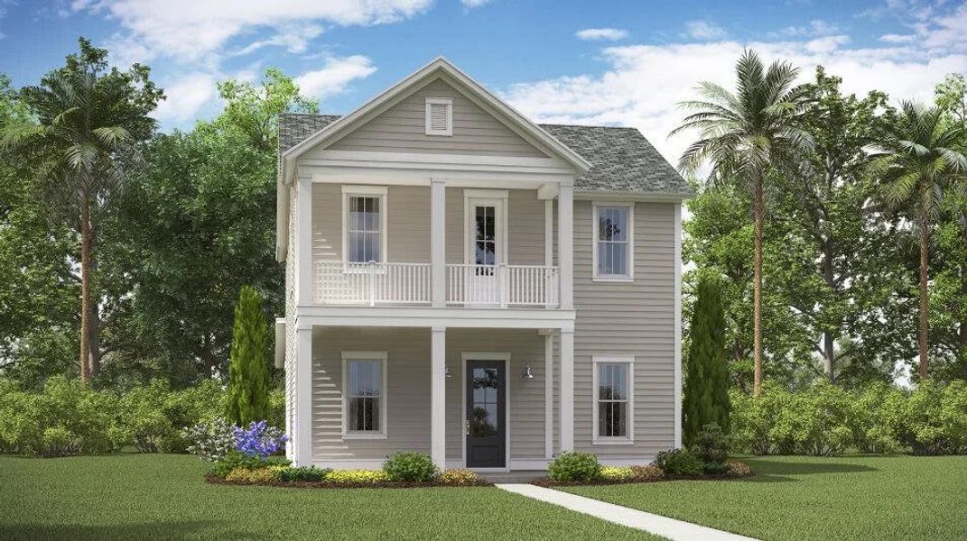 Front exterior of a new home in Carnes Crossroads, Summerville, SC, highlighting curb appeal (Image 1). Front exterior of a new home in Carnes Crossroads, Summerville, SC, highlighting curb appeal (Image 1).