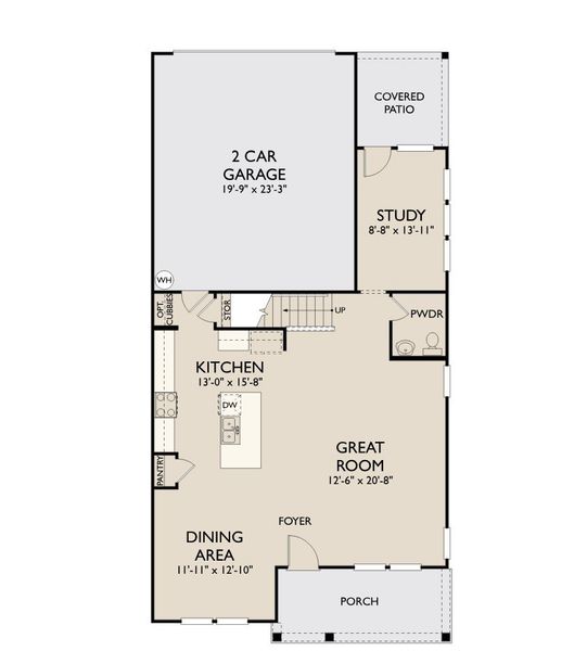 2D floor plan layout for the Cannonsburg by Ashton Woods in Promenade at Clari Park, Murfreesboro, TN (Image 3).