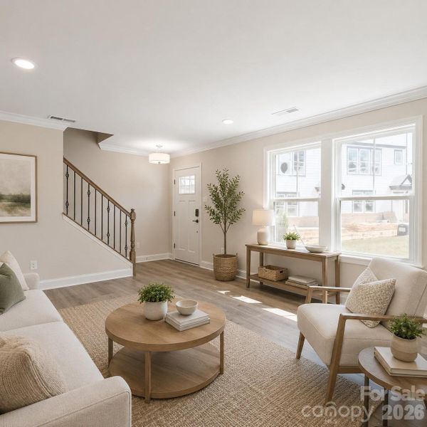 Furnished interior view inside a new home in , Charlotte (Image 11).