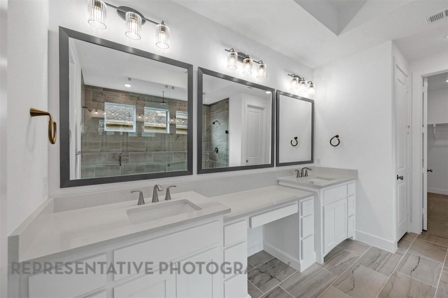 Furnished interior view inside a new home in Elyson: 80ft. lots, Katy (Image 8).