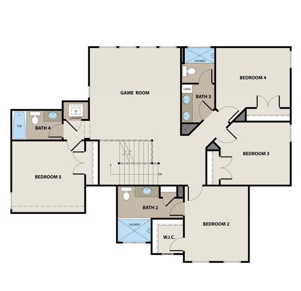 2D floor plan layout for the Dunwoody by Peachtree Building Group in Town Farms, Sandy Springs, GA (Image 3). 2D floor plan layout for the Dunwoody by Peachtree Building Group in Town Farms, Sandy Springs, GA (Image 3).
