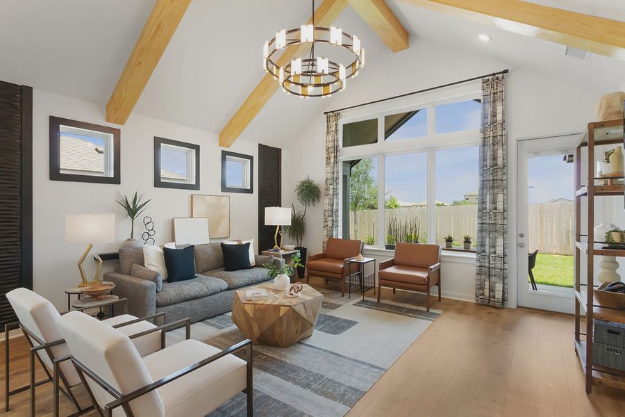Representative furnished interior of a home built from the Austin by Chesmar Homes in Bridgeland 45's, Cypress (Image 7).