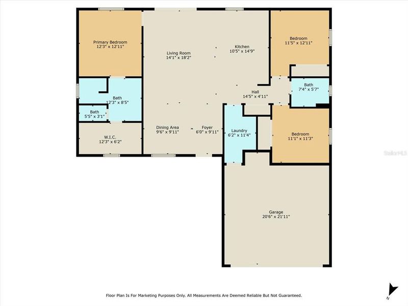 2D floor plan layout of this home in , Ocala, FL (Image 3).