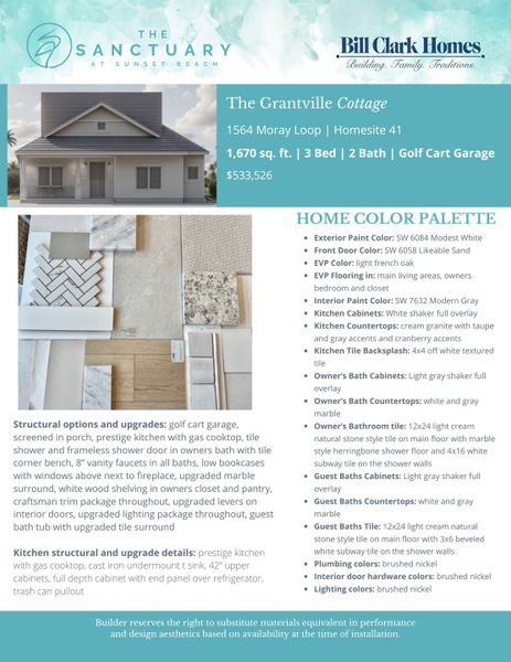 2D floor plan layout of this home in The Sanctuary at Sunset Beach, Sunset Beach, NC (Image 4).