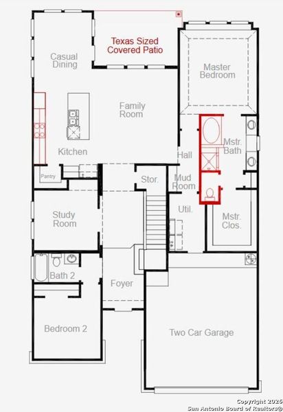2D floor plan layout of this home in Nopal Valley, San Antonio, TX (Image 2). 2D floor plan layout of this home in Nopal Valley, San Antonio, TX (Image 2).