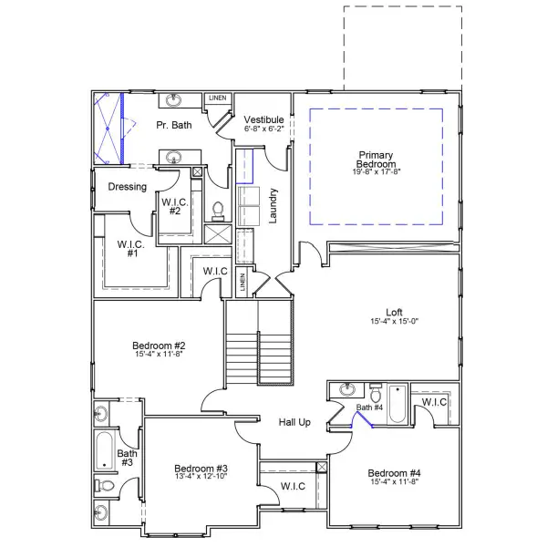 2D floor plan layout of this home in Ridgecrest at Midway, Anderson, SC (Image 3). 2D floor plan layout of this home in Ridgecrest at Midway, Anderson, SC (Image 3).