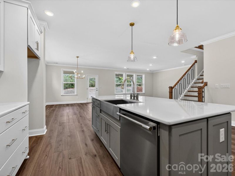 Kitchen view to Breakfast & Family Room Kitchen view to Breakfast & Family Room