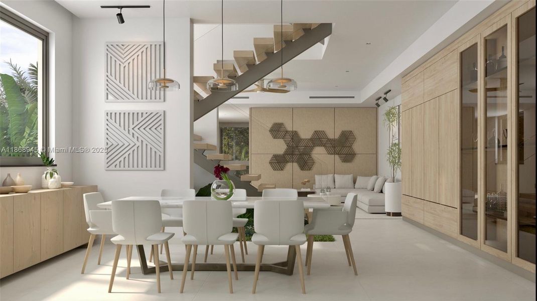 Furnished interior view inside a new home in , South Miami (Image 7).