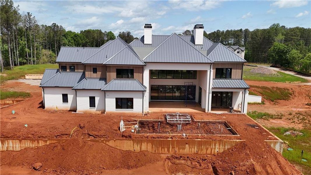 In-progress construction of a new home in , Milton, GA (Image 27).