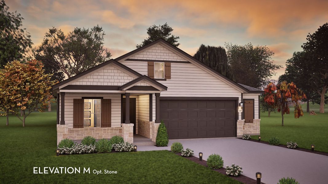 Representative exterior photo of a completed home built from the Sabine by CastleRock Communities in Whisper South, San Marcos, TX (Image 19). Representative exterior photo of a completed home built from the Sabine by CastleRock Communities in Whisper South, San Marcos, TX (Image 19).