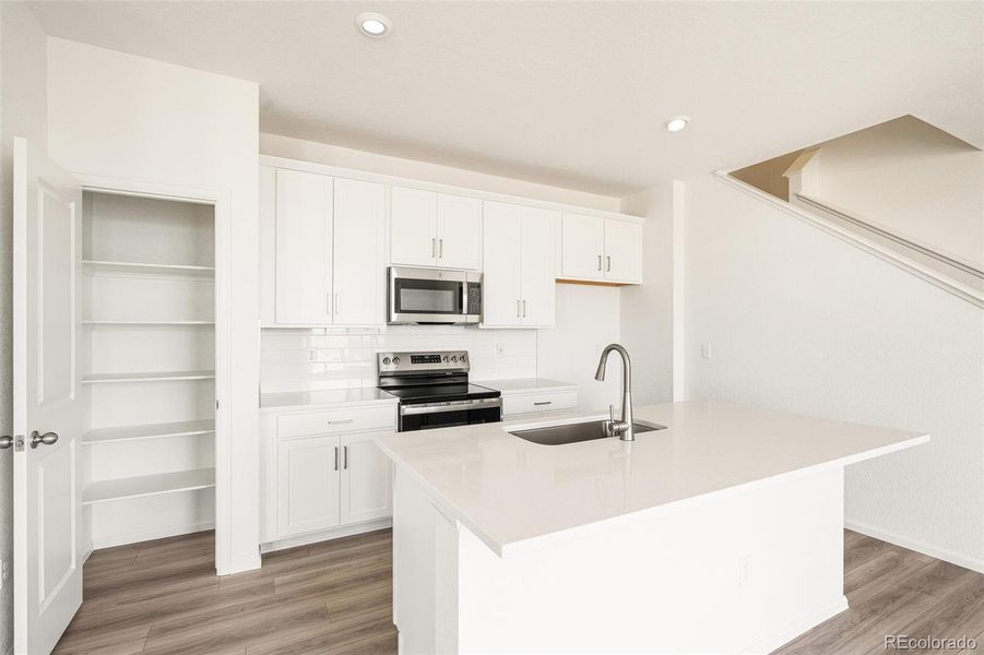 Furnished interior view inside a new home in , Aurora (Image 6). Furnished interior view inside a new home in , Aurora (Image 6).