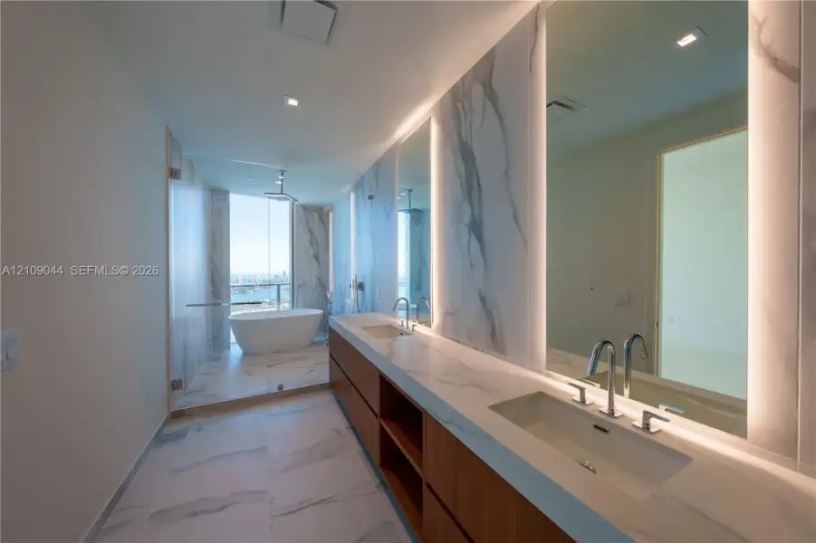 Furnished interior view inside a new home in , Miami (Image 16).