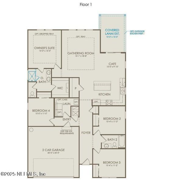 2D floor plan layout of this home in Westerly Park at Wildlight, Yulee, FL (Image 3). 2D floor plan layout of this home in Westerly Park at Wildlight, Yulee, FL (Image 3).