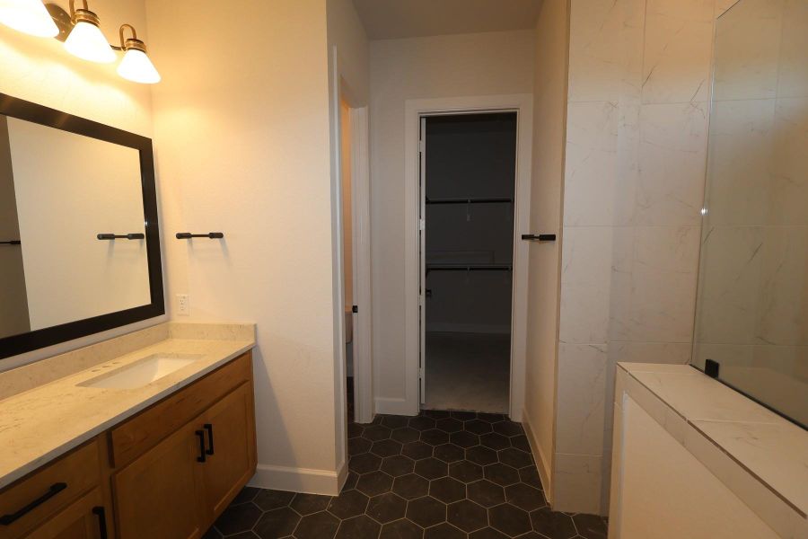 Furnished interior view inside a new home in Sienna - Landmark Row Collection, Missouri City (Image 5).