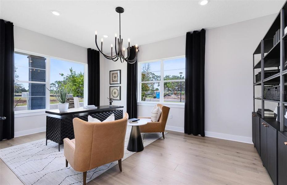 Furnished interior view inside a new home in The Estates at Nona Sound, Orlando (Image 8). Furnished interior view inside a new home in The Estates at Nona Sound, Orlando (Image 8).