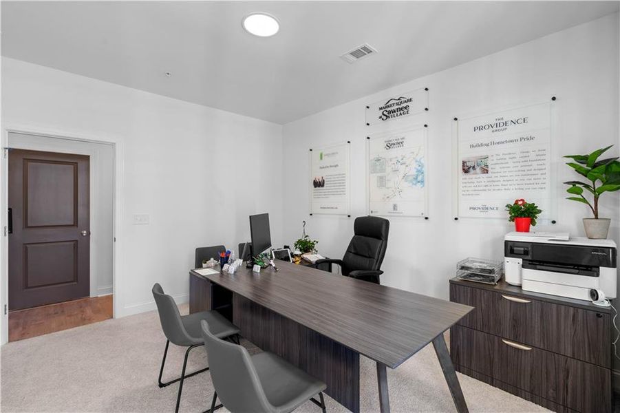 Furnished interior view inside a new home in Market Square at Sawnee Village, Cumming (Image 11).
