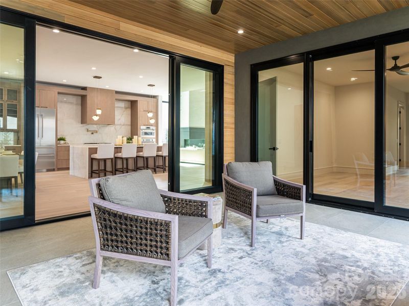 Exterior details and patio area of a home in , Arden (Image 31).