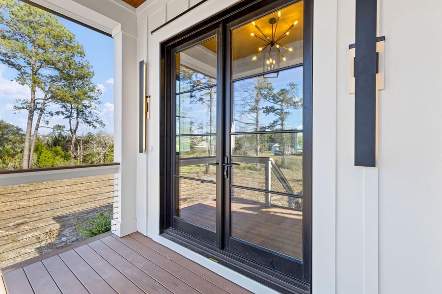 Exterior details and patio area of a home in , Charleston (Image 50).